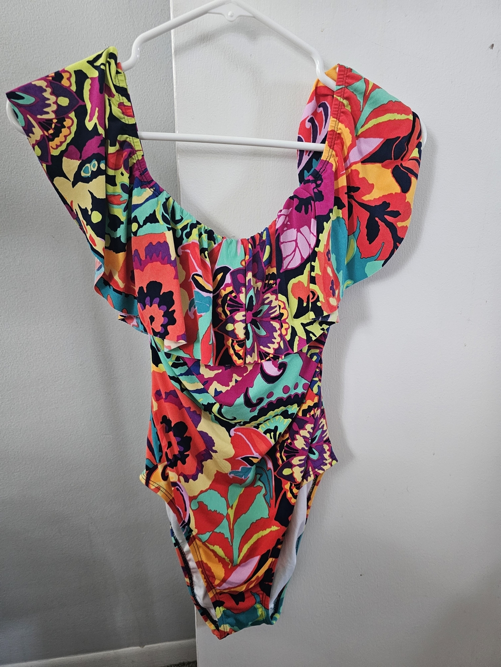 Womens Multicolor Tahari One-Piece Swimsuit